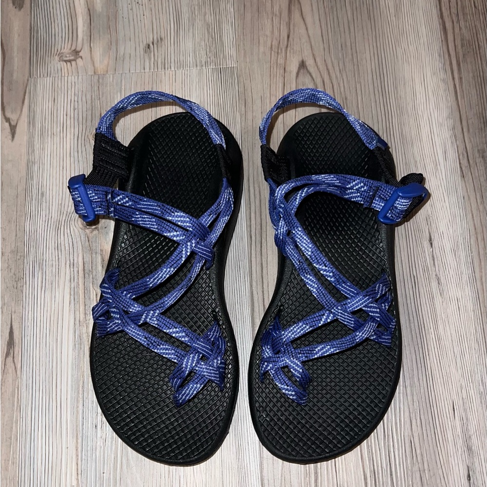 Chaco Womens Size 8 Us Ecotread Adjustable Strap Toe Strappy Sandals Slides Blue
